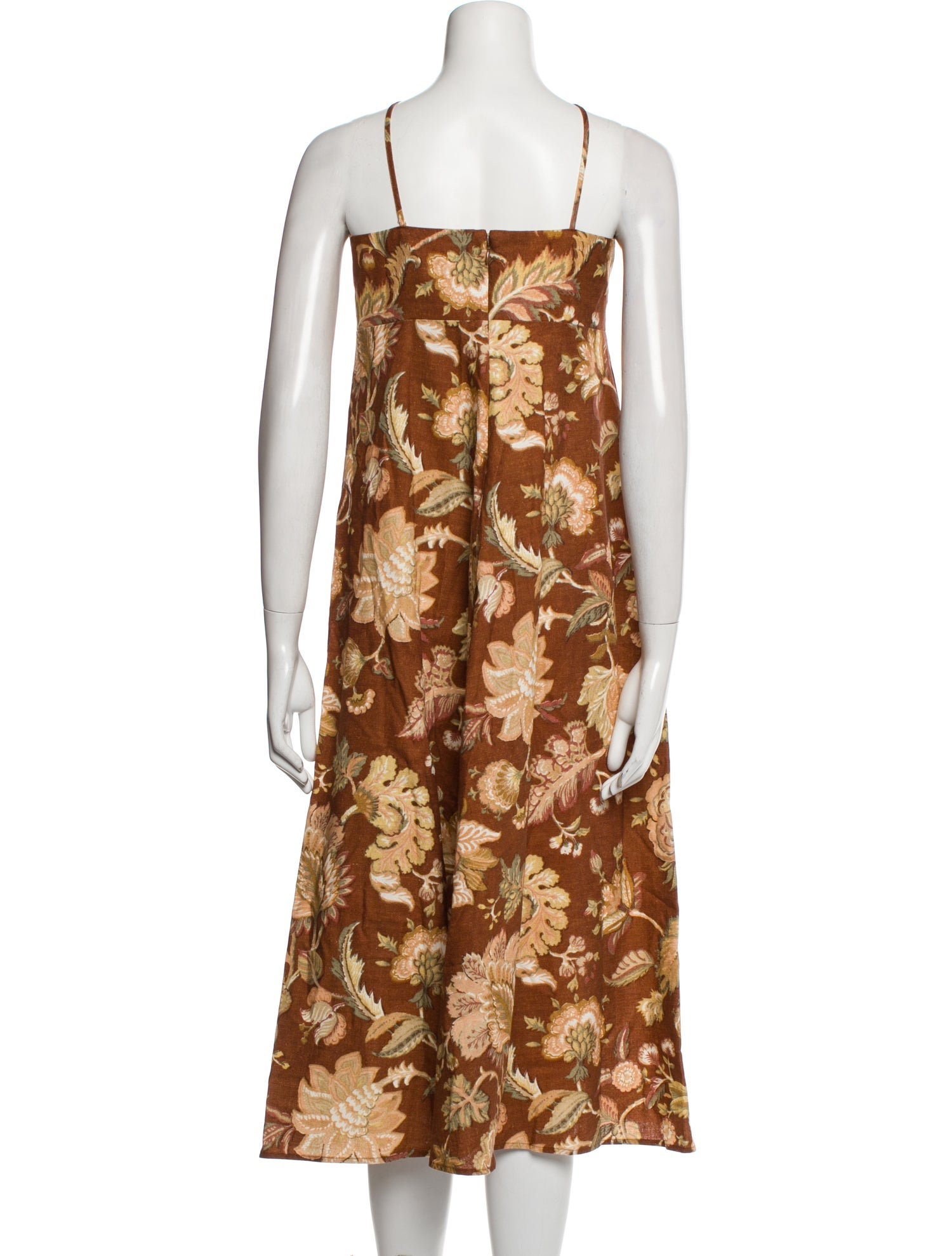Sézane Linen Midi Length Dress